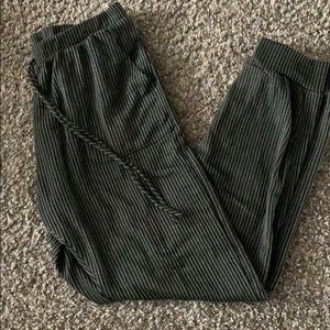 Green/black striped joggers. Never worn!